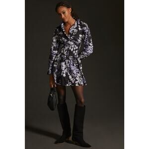 Anthropologie Corset Shirt Dress Purple Black Shirt Dress - Size 2 New